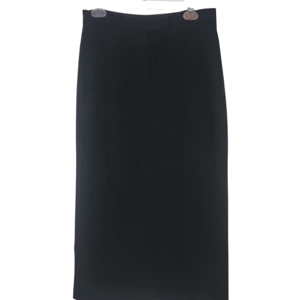 Dkny Black Midi Pencil Skirt high waistline Petite Size 10P Vintage
